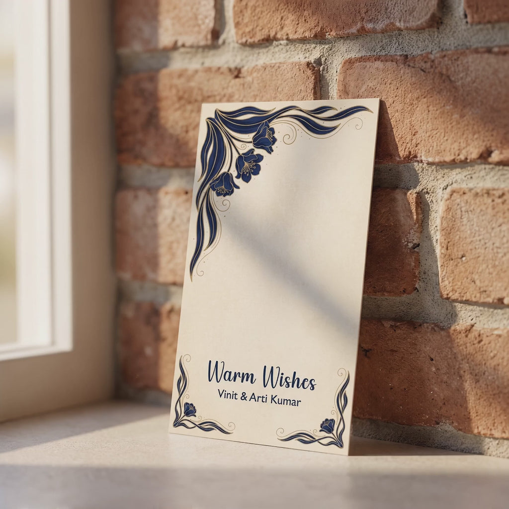 Royal Peacock Bloom Gift Tags — Personalized Message & Names