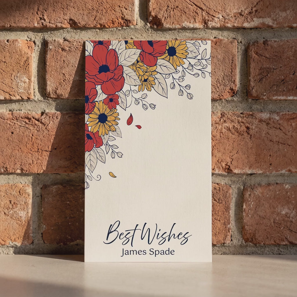 Wildflower Poppy Gift Tags — Personalized Message & Names